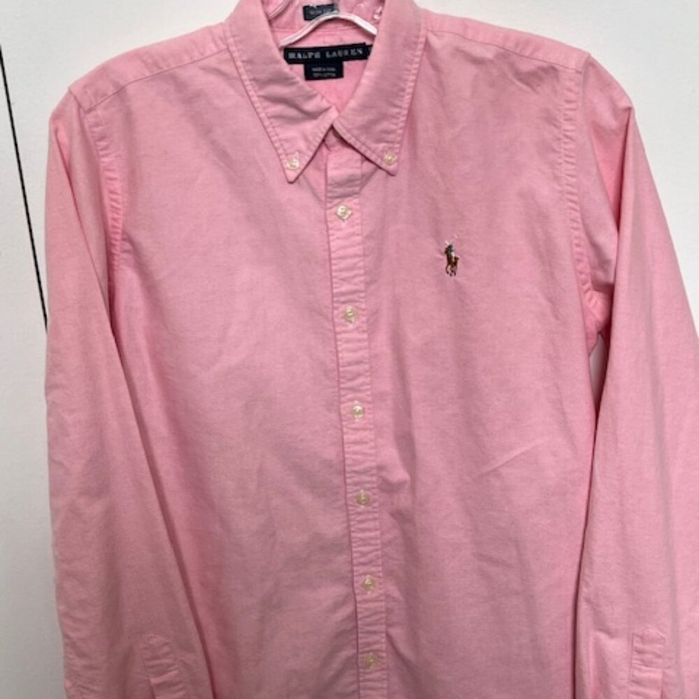 Ralph Lauren SLIM FIT Pink Button down Oxford Shirt